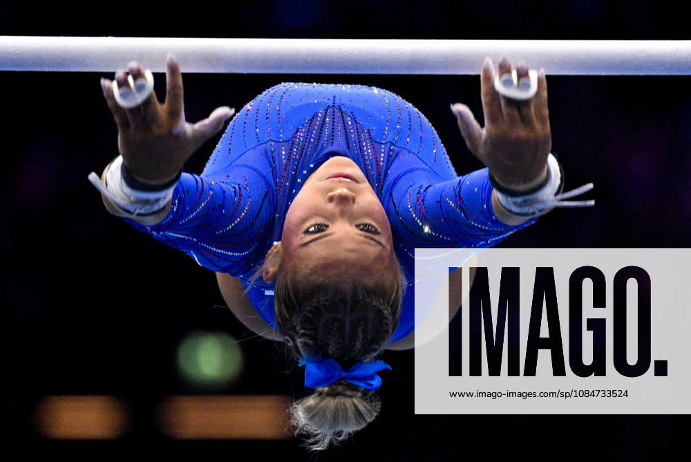Netherlands Artistic Gymnastics World Championships Qualifiers 9267961 18.10.2026 Reese Esponda of the United States competes on the uneven bars during the women s qualification at the 2026 World Artistic Gymnastics Championships in Rotterdam, the Netherlands. Alexey Filippov Sputnik Rotterdam Netherlands