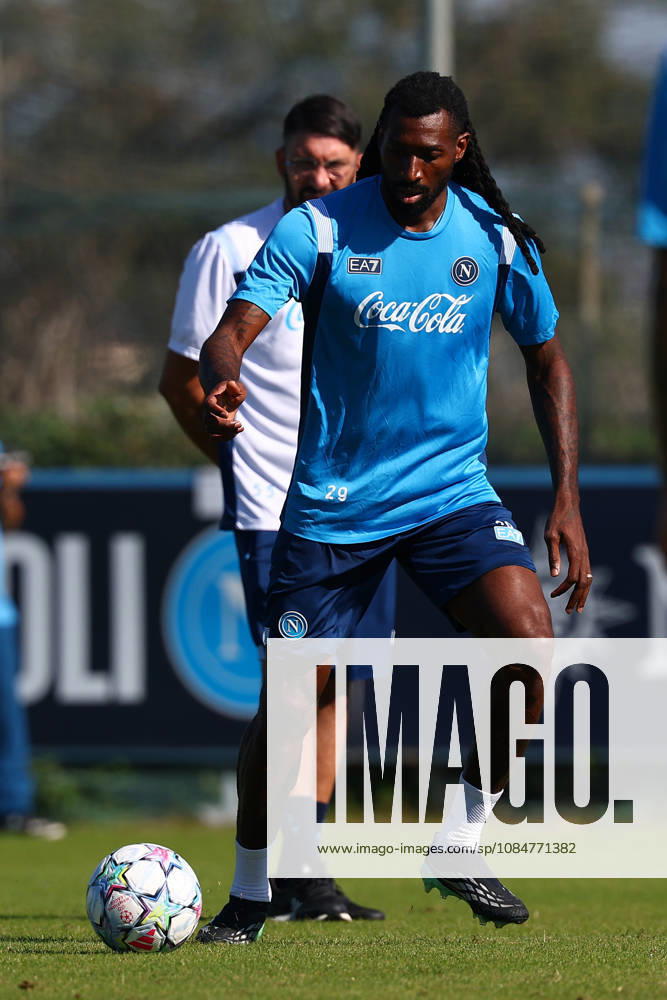 Napoli’s Andre-Frank Zambo Anguissa During training at the SSC Napoli sports center, Champions League Napoli - Bodo Glimt Castel Volturno (CE) on October 19 , 2026