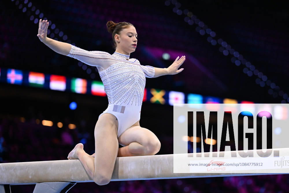 IPA89912759 - Morgane OSYSSEK-REIMER (FRA) on the balance beam during the 54th Artistic Gymnastics World Championships in Rotterdam, Netherlands, on October 19, 2026