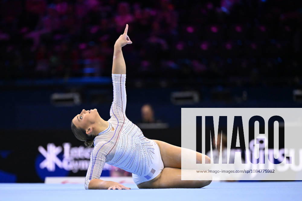 IPA89912722 - Lorette Charpy (FRA) on the floor during the 54th Artistic Gymnastics World Championships in Rotterdam, Netherlands
