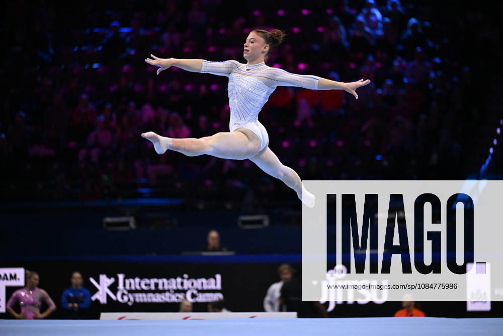 IPA89912725 - Morgane OSYSSEK-REIMER (FRA) on the floor during the 54th Artistic Gymnastics World Championships in Rotterdam, Netherlands