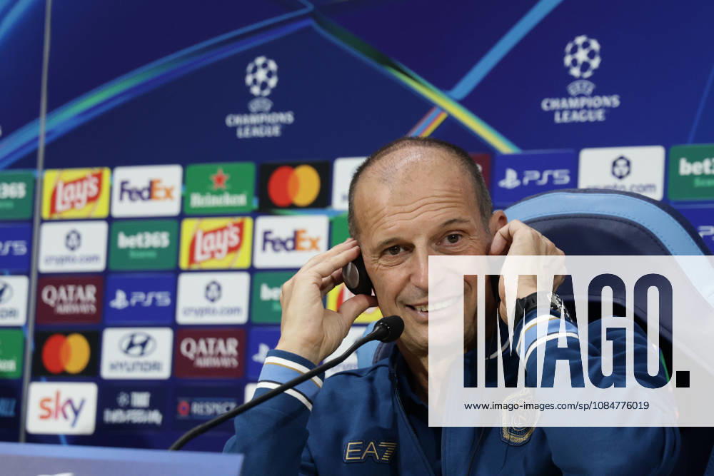 Press conference, PK, Pressekonferenz SSC Napoli Napolis Italian coach Massimiliano Allegri during the SSC Napoli press conference the day before the Champions League football match against Bodo Glimt at the Diego Armando Maradona stadium in Napoli on 19, October, 2026. ABP11877