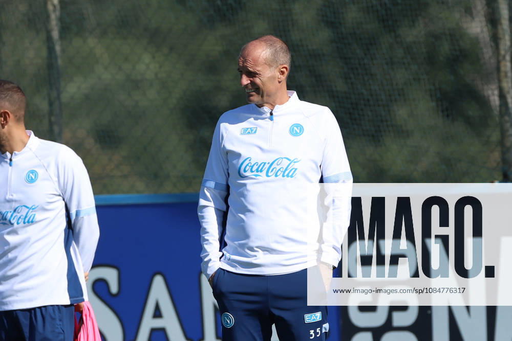 SSC Napoli Training Session Massimiliano Allegri, coach of Napoli, during a training session ahead of the UEFA Champions League 2026 27 at the Napoli training center in Castel Volturno, Italy, on October 19, 2026. Castel Volturno Napoli Italy