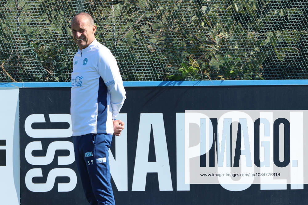 SSC Napoli Training Session Massimiliano Allegri, coach of Napoli, during a training session ahead of the UEFA Champions League 2026 27 at the Napoli training center in Castel Volturno, Italy, on October 19, 2026. Castel Volturno Napoli Italy