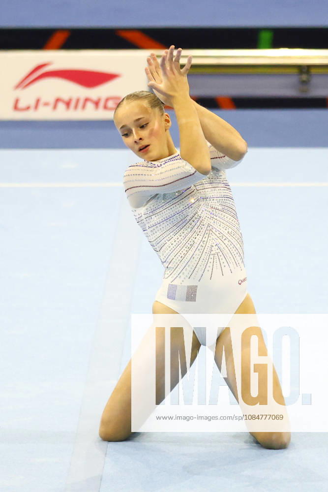 ELENA COLAS of Team France performs on the Floor Exercise during the Women s Qualification subdivision 6 10 of the 54th Artistic Gymnastics World Championships at the Ahoy Arena in Rotterdam, Netherlands. Rotterdam Netherlands - ZUMAc179 20261019_zep_c179_065