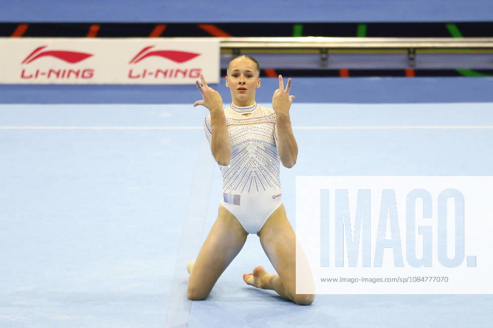 ELENA COLAS of Team France performs on the Floor Exercise during the Women s Qualification subdivision 6 10 of the 54th Artistic Gymnastics World Championships at the Ahoy Arena in Rotterdam, Netherlands. Rotterdam Netherlands - ZUMAc179 20261019_zep_c179_066