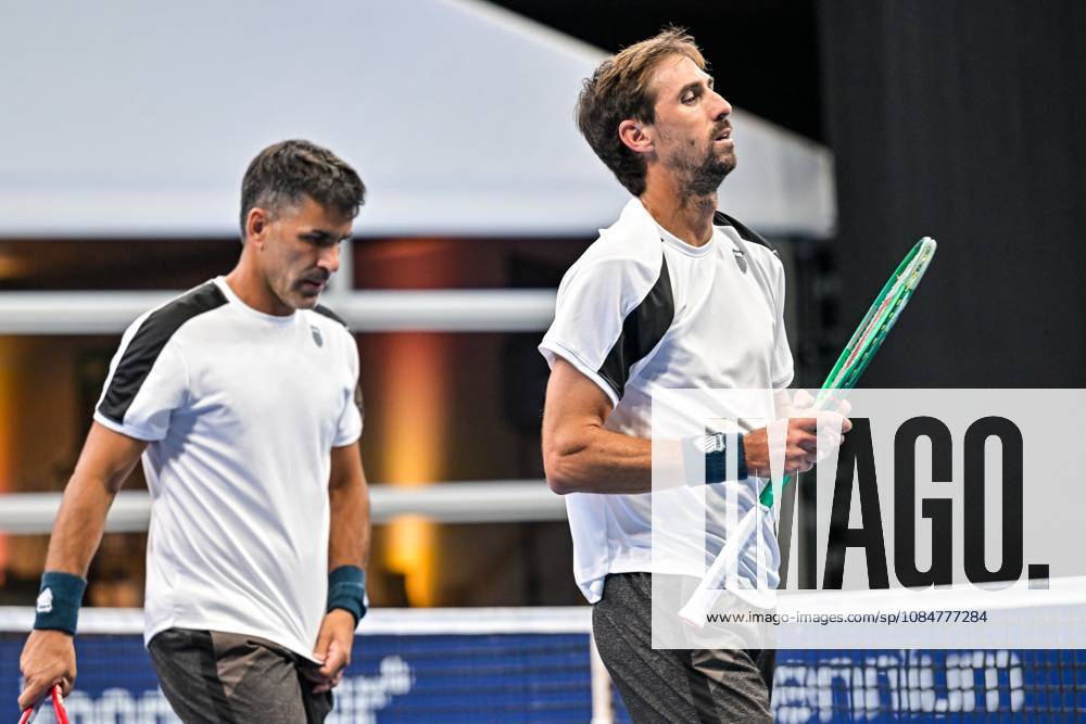 Maximo Gonzalez of Argentina, Andres Molteni of Argentina pictured during the European Open ATP, Tennis Herren tennis tournament in Brussels, on 19 October. This year s edition of the tournament is taking place from 17 to 25 October DAVIDxPINTENS x190298318x
