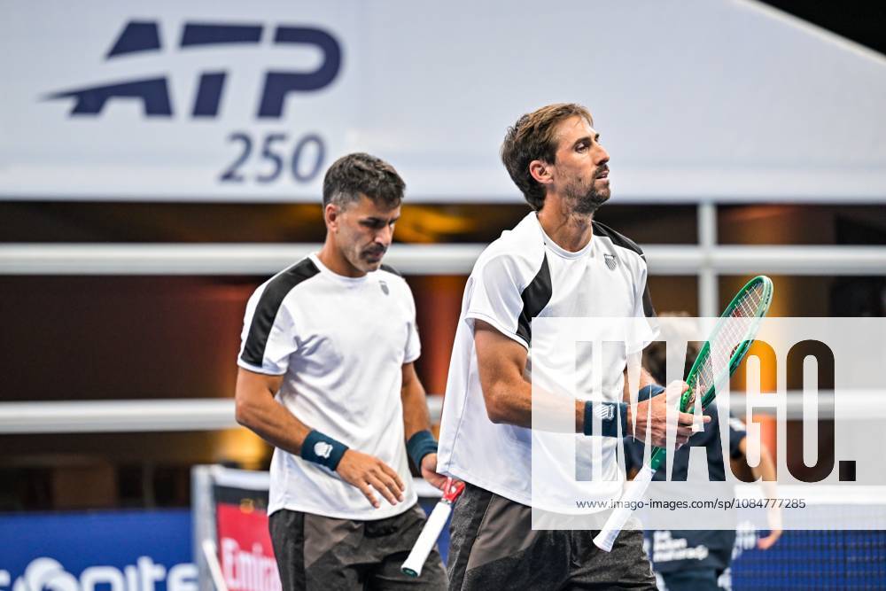 Maximo Gonzalez of Argentina, Andres Molteni of Argentina pictured during the European Open ATP, Tennis Herren tennis tournament in Brussels, on 19 October. This year s edition of the tournament is taking place from 17 to 25 October DAVIDxPINTENS x190298323x