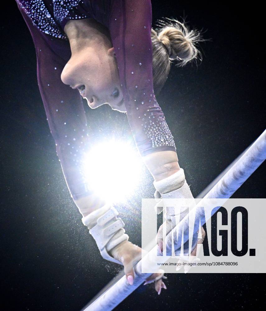 Netherlands Artistic Gymnastics World Championships Qualifiers 9268649 19.10.2026 Alice Kinsella of Great Britain competes on the uneven bars during the women s qualification of the 2026 World Artistic Gymnastics Championships in Rotterdam, the Netherlands. Alexey Filippov Sputnik Rotterdam Netherlands