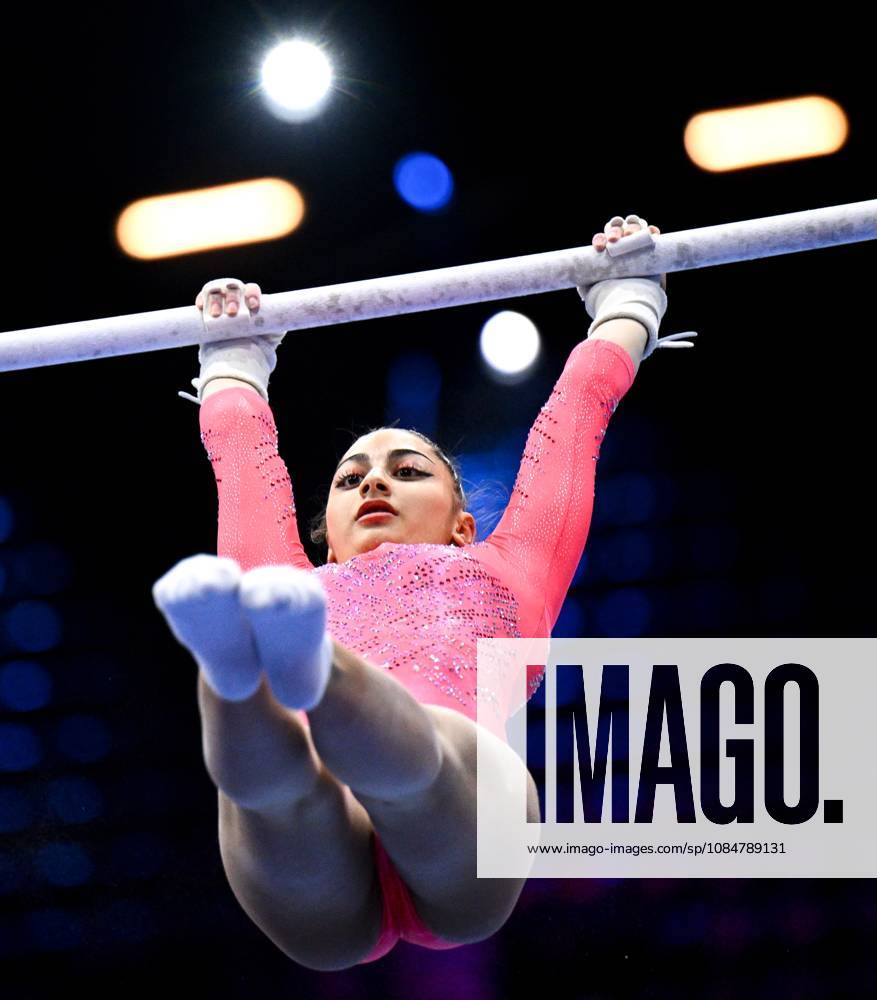 Netherlands Artistic Gymnastics World Championships Qualifiers 9268667 19.10.2026 Liudmila Roshchina of Team World Gymnastics Neutral Athletes 2 competes on the uneven bars during the women s qualification of the 2026 World Artistic Gymnastics Championships in Rotterdam, the Netherlands. Alexey Filippov Sputnik Rotterdam Netherlands