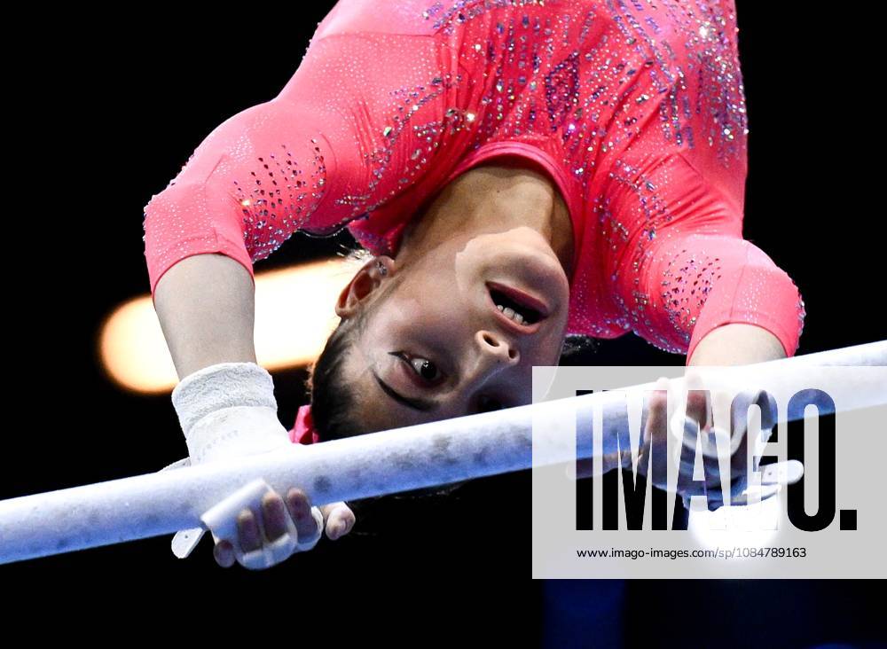 Netherlands Artistic Gymnastics World Championships Qualifiers 9268669 19.10.2026 Liudmila Roshchina of Team World Gymnastics Neutral Athletes 2 competes on the uneven bars during the women s qualification of the 2026 World Artistic Gymnastics Championships in Rotterdam, the Netherlands. Alexey Filippov Sputnik Rotterdam Netherlands