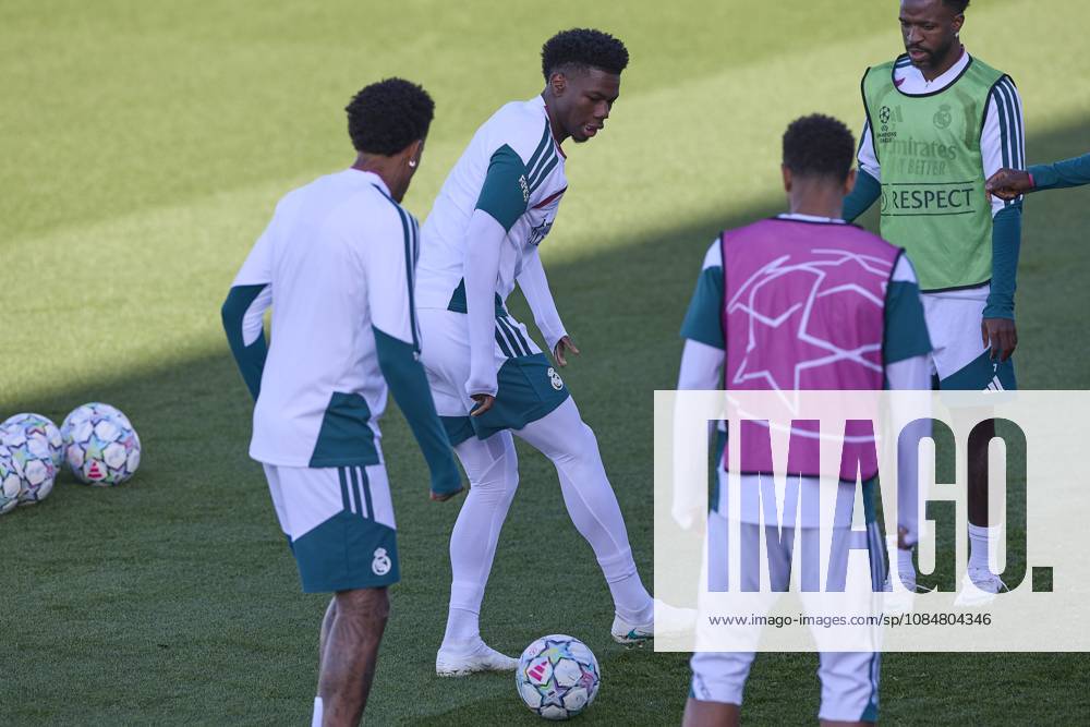 Aurelien Tchouameni (Real Madrid CF) is seen in action during a training session on the eve of the UEFA Champions League 2026 2027 match between Real Madrid CF and RB Leipzig..Real Madrid CF is holding its final training session ahead of its third UEFA Champions League game. Madrid Spain - ZUMAs197 20261020_aaa_s197_014