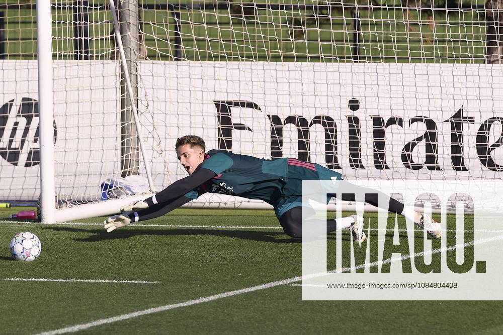 Sergio Mestre (Real Madrid CF) is seen in action during a training session on the eve of the UEFA Champions League 2026 2027 match between Real Madrid CF and RB Leipzig..Real Madrid CF is holding its final training session ahead of its third UEFA Champions League game. UEFA Champions League 2026 2027 - Real Madrid CF Training Session In Madrid, Spain - 20 Oct 2026 - ZUMAs197 20261020_aaa_s197_024