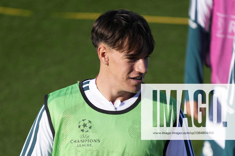 REAL MADRID CF v RB LEIPZIG. CHAMPIONS LEAGUE 2026 2027. ROUND 3. Real Madrid CF s Carlos Espí during training session prior to the Champions League round 3 match against RB Leipzig. October 20 2026. (ALTERPHOTOS Acero) MadridSpain
