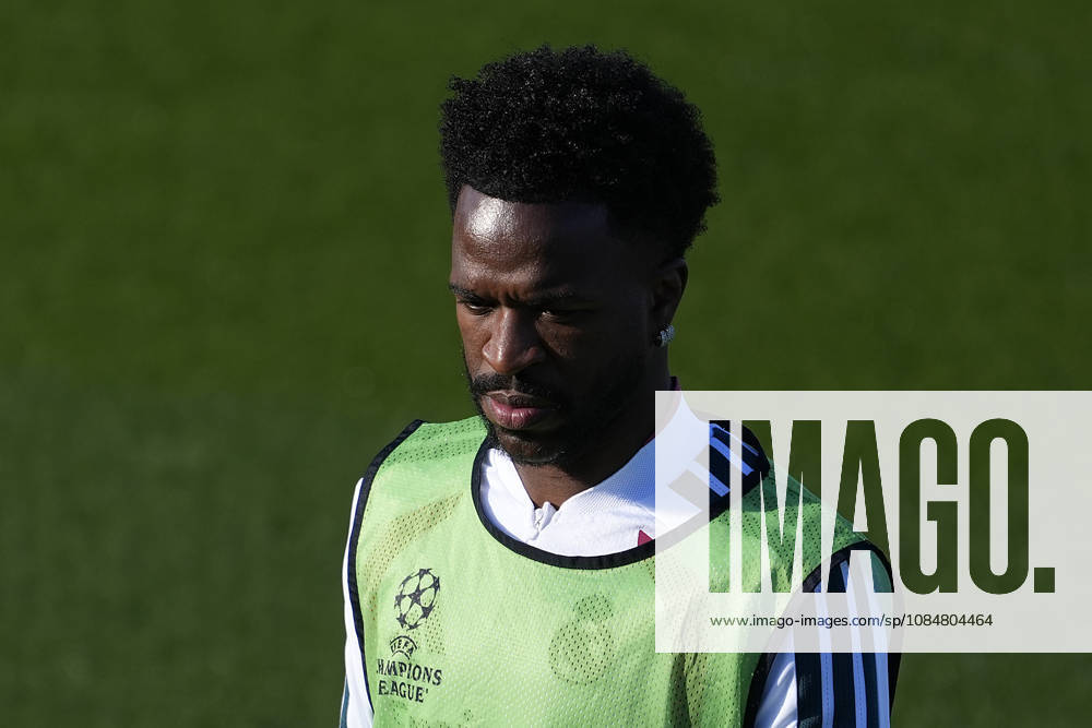 REAL MADRID CF v RB LEIPZIG. CHAMPIONS LEAGUE 2026 2027. ROUND 3. Real Madrid CF s Vinicius Junior during training session prior to the Champions League round 3 match against RB Leipzig. October 20 2026. (ALTERPHOTOS Acero) MadridSpain