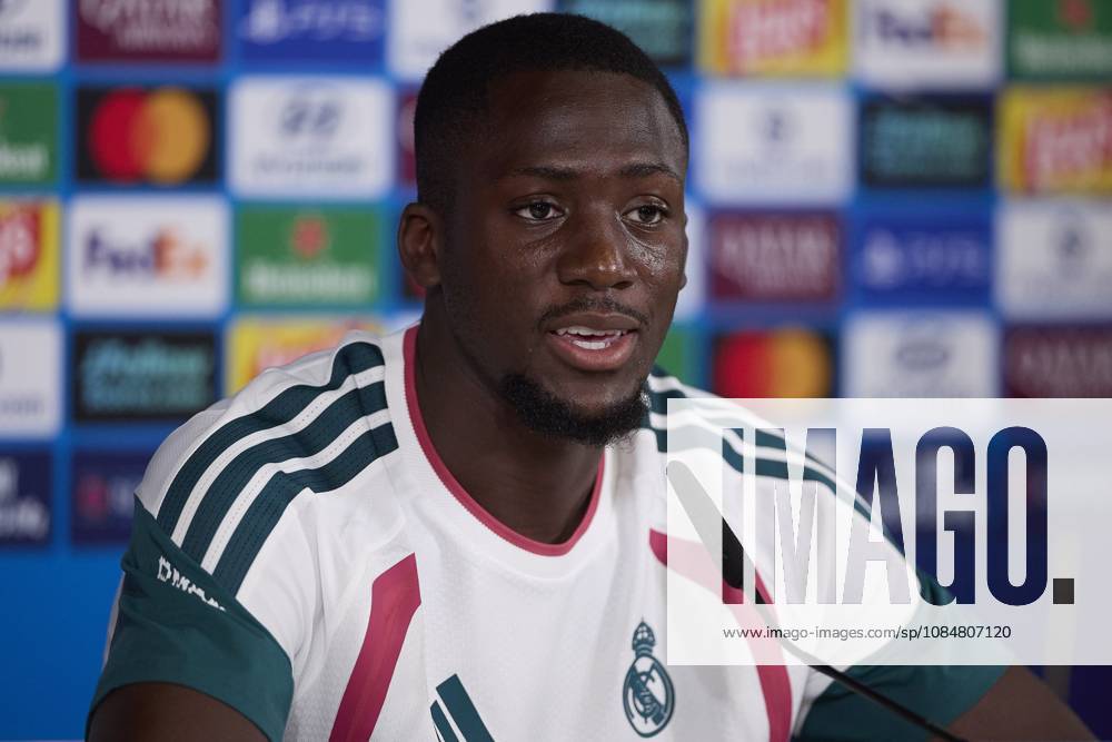 Ibrahima Konate (Real Madrid CF) attends a press conference, PK, Pressekonferenz on the eve of the UEFA Champions League 2026 2027 match between Real Madrid CF and RB Leipzig..Real Madrid CF is holding a press conference ahead of its third UEFA Champions League game. Madrid Spain - ZUMAs197 20261020_aaa_s197_060