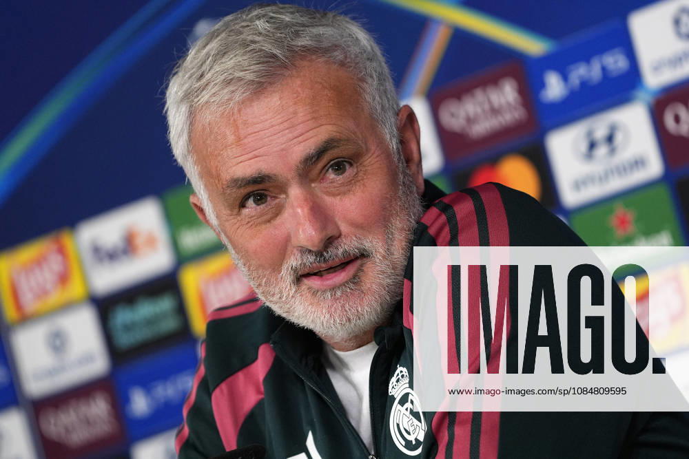 REAL MADRID CF v RB LEIPZIG. CHAMPIONS LEAGUE 2026 2027. ROUND 3. Real Madrid CF s coach Jose Mourinho in press conference, PK, Pressekonferenz after raining session prior to the Champions League round 3 match against RB Leipzig. October 20 2026. (ALTERPHOTOS Acero) MadridSpain