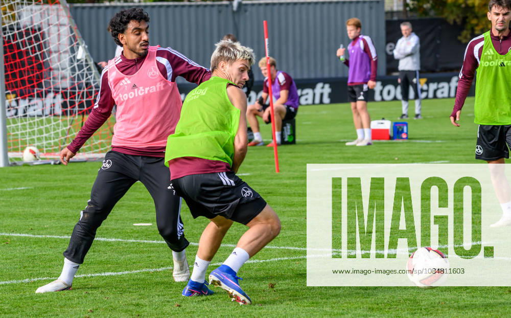 Fussball - 2. Fussball - Bundesliga - Saison 2026 2027 - 1. FC Nürnberg Nuernberg FCN ( Club ) - Training - Sportfoto Zink - - Rayan Ghrieb (7, 1. FC Nürnberg FCN ) Sigurd Haugen ( 9, 1. FC Nürnberg FCN )