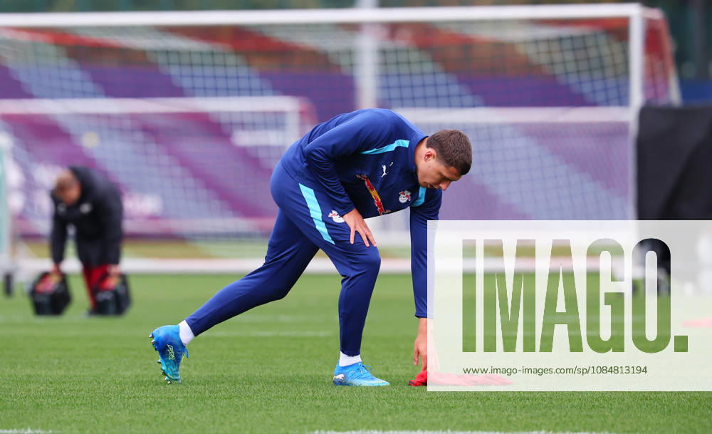 RB Leipzig - Training Champions League Leipzig, 20.10.2026, RB Akademie, UEFA Champions League , RB Leipzig - Abschlusstraining am Vortag von Real Madrid v. RBLeipzig , Im Bild: Maxime Esteve ( 3, RB Leipzig) ,