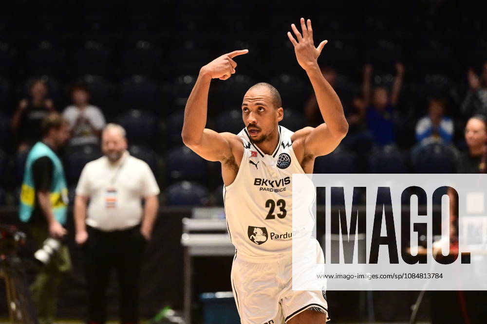 Zed Key (Pardubice) gestures during men s Basketball Champions League, group E, 2nd round, BK KVIS Pardubice vs Unicaja Malaga, in Pardubice, Czech Republic, October 20, 2026. (CTKxPhoto JosefxVostarek) CTKPhotoP2026102006589 CTKPhotoP2026102006589