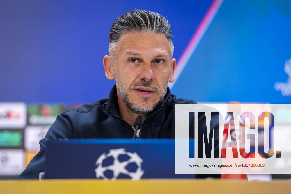 RB Leipzig Training Session And press conference, PK, Pressekonferenz - UEFA Champions League 2026 27 League Phase MD3 MADRID, SPAIN - OCTOBER 20: Martin Demichelis, head coach of RB Leipzig, speaks during the press conference on day ahead of the UEFA Champions League 2026 27 League Phase MD3 at Estadio Bernabeu on October 20, 2026 in Madrid, Spain. Madrid Estadio Bernabeu Madrid Spain