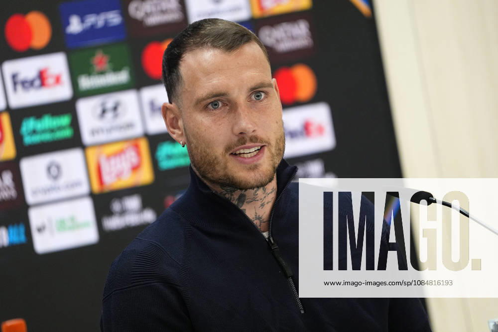 REAL MADRID CF v RB LEIPZIG. CHAMPIONS LEAGUE 2026 2027. ROUND 3. RB Leipzig s David Raum in press conference, PK, Pressekonferenz after raining session prior to the Champions League round 3 match against Real Madrid CF. October 20 2026. (ALTERPHOTOS Acero) MadridSpain