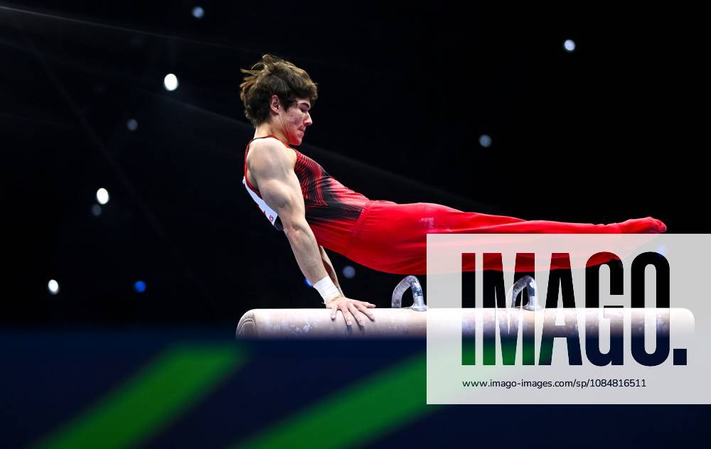 Netherlands Artistic Gymnastics World Championships 9269178 20.10.2026 Savelii Sieedin of Team World Gymnastics Neutral Athletes 2 competes on the pommel horse during the men s team final of the 2026 World Artistic Gymnastics Championships in Rotterdam, the Netherlands. Alexey Filippov Sputnik Rotterdam Netherlands