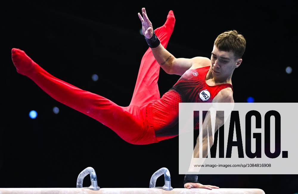 Netherlands Artistic Gymnastics World Championships 9269189 20.10.2026 Sergei Naidin of Team World Gymnastics Neutral Athletes 2 competes on the pommel horse during the men s team final of the 2026 World Artistic Gymnastics Championships in Rotterdam, the Netherlands. Alexey Filippov Sputnik Rotterdam Netherlands