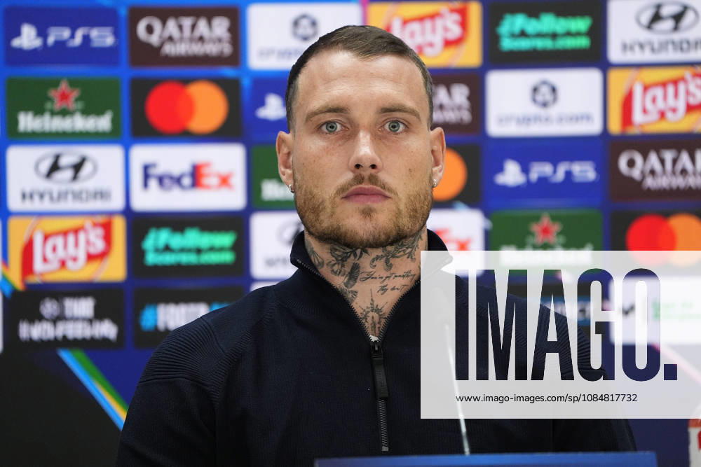 REAL MADRID CF v RB LEIPZIG. CHAMPIONS LEAGUE 2026 2027. ROUND 3. RB Leipzig s David Raum in press conference, PK, Pressekonferenz after raining session prior to the Champions League round 3 match against Real Madrid CF. October 20 2026. (ALTERPHOTOS Acero) MadridSpain