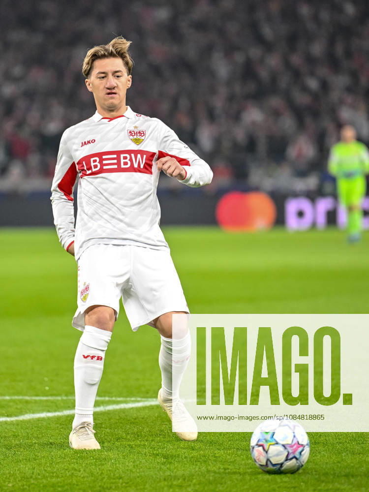 Angelo Stiller (VfB Stuttgart) controls the Ball during the UEFA Champions League 2026 2027 match between Stuttgart and Atlético de Madrid at Arena Stuttgart on October 20, 2026 in Stuttgart, Germany. (Photo by Harry Langer DeFodi Images) -