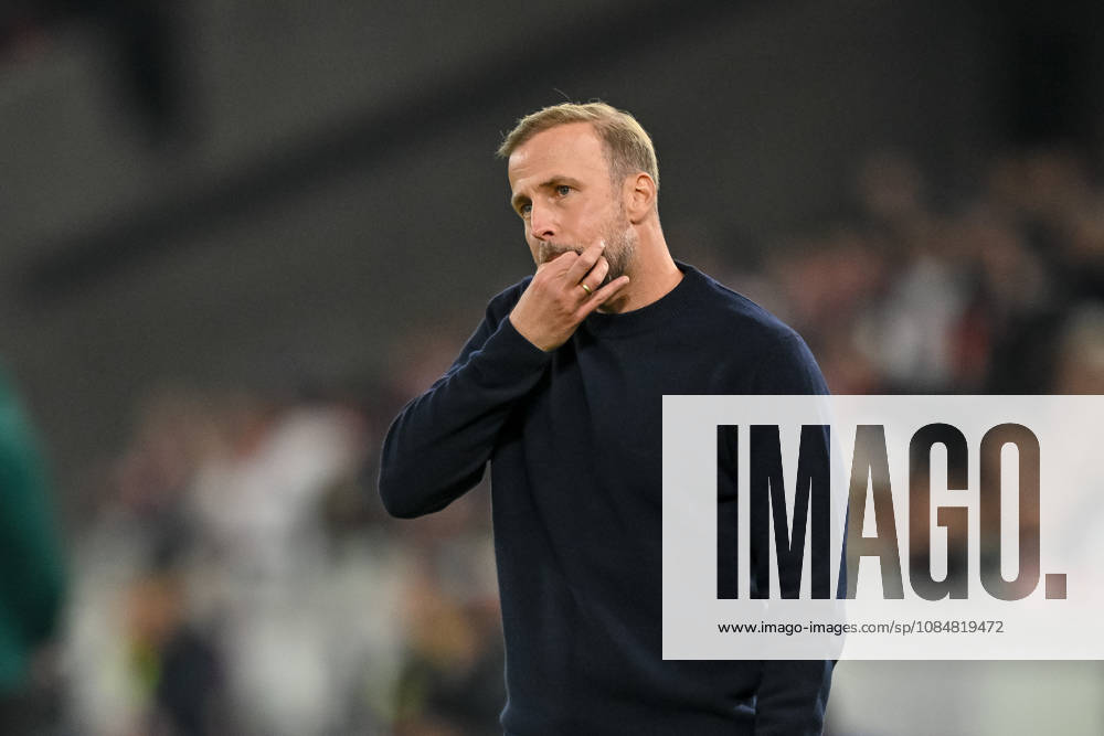 Trainer Sebastian Hoeness (VfB Stuttgart) gestures during the UEFA Champions League 2026 2027 match between Stuttgart and Atlético de Madrid at Arena Stuttgart on October 20, 2026 in Stuttgart, Germany. (Photo by Harry Langer DeFodi Images) -