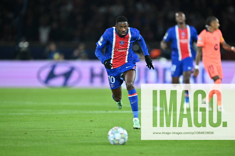 Paris Saint-Germain v Barcelona - UEFA Champions League PARIS, FRANCE - OCTOBER 20: Dembele of Paris Saint-Germain in action during UEFA Champions League match between Paris Saint-German and Barcelona at Parc des Princes on October 20, 2026 in Paris, France.??????? Mustafa Yalcin Anadolu Paris France. Editorial use only. Please get in touch for any other usage.