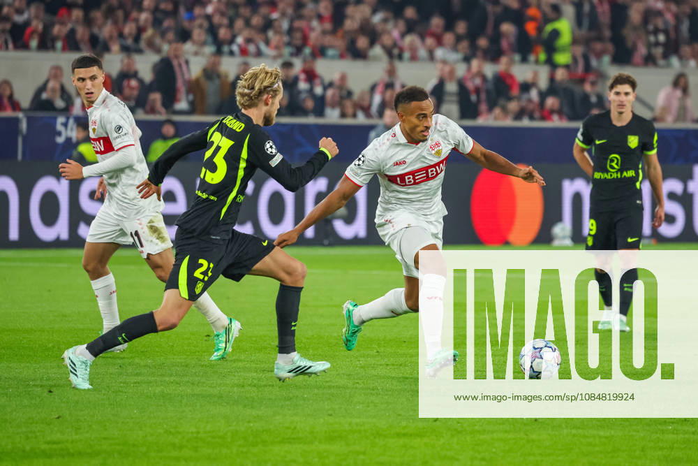 VfB Stuttgart - Atletico Madrid Deutschland, Stuttgart, 20.10.2026, Fussball, UEFA Champions League, Saison 2026 2027, VfB Stuttgart - Atletico Madrid: Jamie Leweling (VfB Stuttgart).