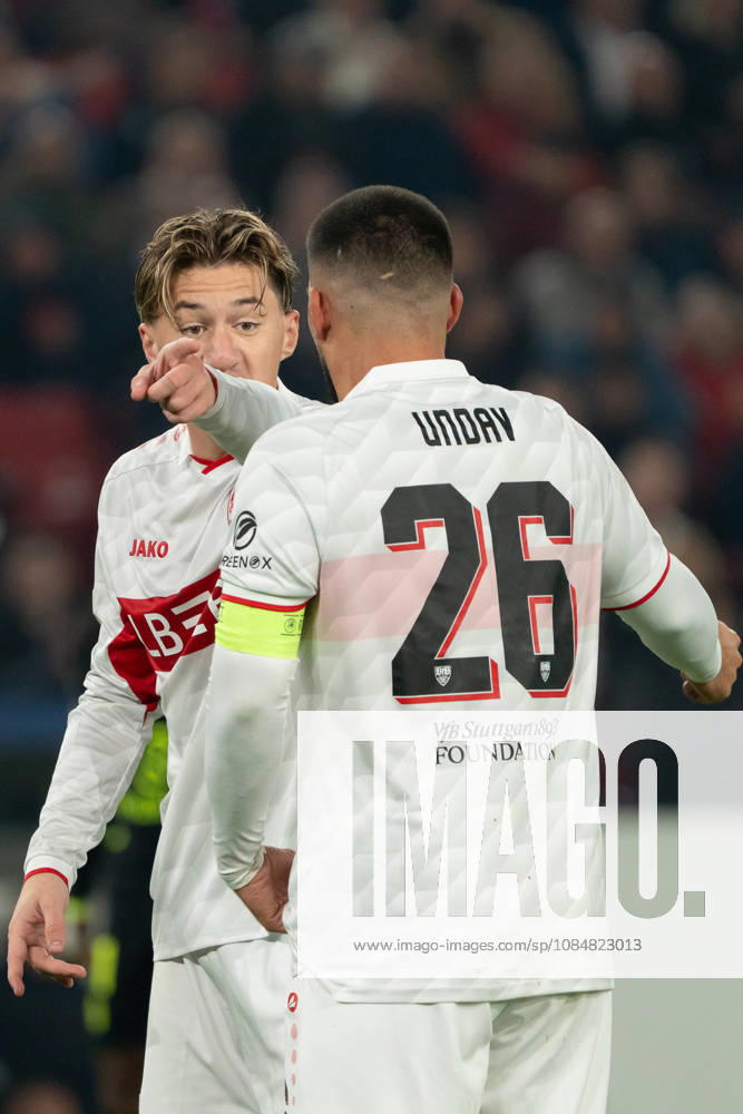 Geste, Mimik, Zeichen Angelo Stiller (VfB Stuttgart, 06), Deniz Undav (VfB Stuttgart, 26), GER, VfB Stuttgart vs. AtlÃ tico Madrid, Fussball, UEFA Champions League, Spieltag 3, Spielzeit 2026 2027, 20.10.2026, GER, VfB Stuttgart vs. AtlÃ tico Madrid, Fussball, UEFA Champions League, Spieltag 3, Spielzeit 2026 2027, 20.10.2026, Stuttgart