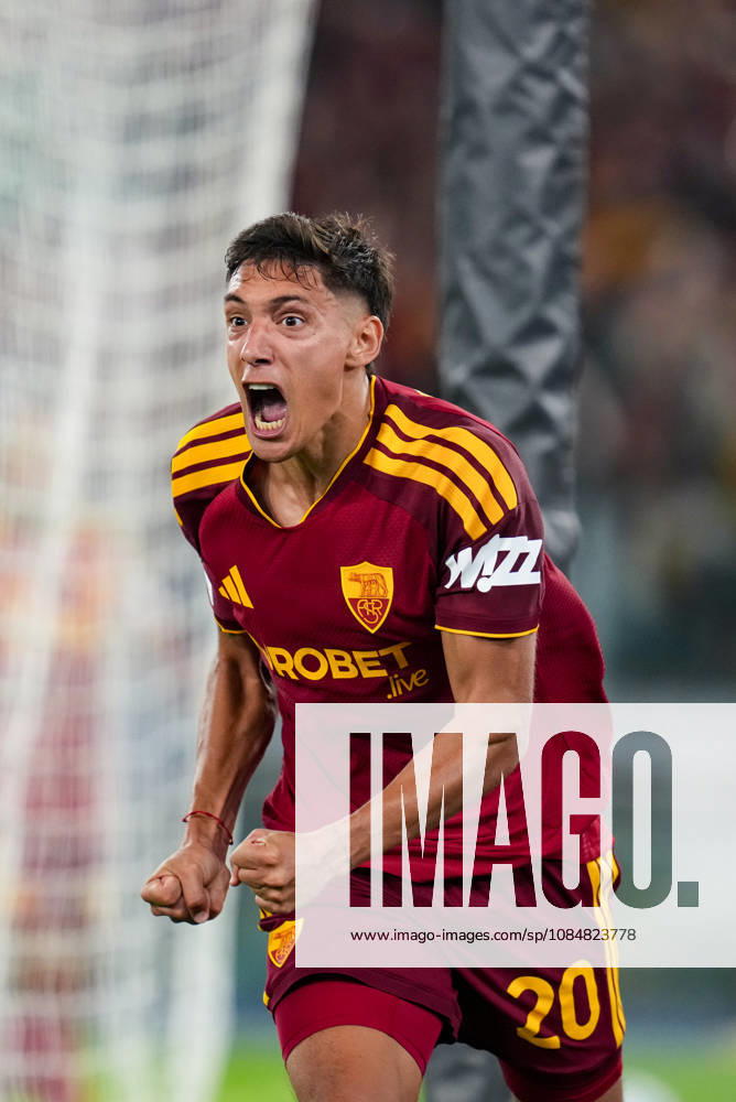 AS Roma v SK Slovan Bratislava - UEFA Champions League 2026 27 League Phase MD3 Nahuel Molina of AS Roma celebrates after scoring second goal during the AS Roma v SK Slovan Bratislava. - UEFA Champions League 2026 27 League Phase MD3 at Stadio Olimpico on October 20, 2026 in Rome, Italy Rome Stadio Olimpico Lazio Italy