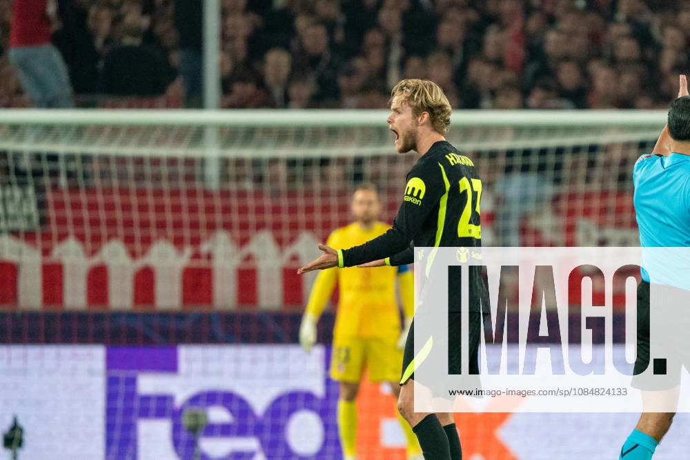 Morten Hjulmand (Atletico Madrid, 23) seen during UEFA Champions League 2026 2027 league phase game between teams of VfB Stuttgart and Atletico Madrid (Pia Schindler Ball Raw Images) Stuttgart MHP Arena Germany