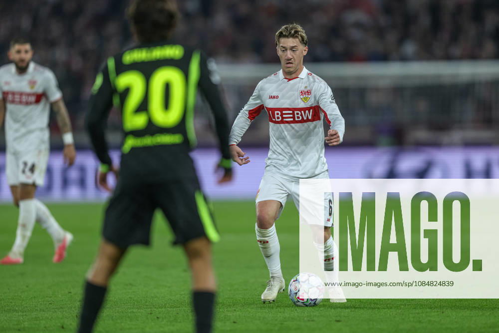 GER, Stuttgart, VfB Stuttgart vs Atletico Madrid, Fussball, UEFA, Spielzeit 2026 2027, Champions League, MHP-Arena, 3. Spieltag im Bild v.l.: Angelo Stiller (VfB Stuttgart 6) DFB DFL REGULATIONS PROHIBIT ANY USE OF PHOTOGRAPHS AS IMAGE SEQUENCES AND OR QUASI-VIDEO, 200.2026