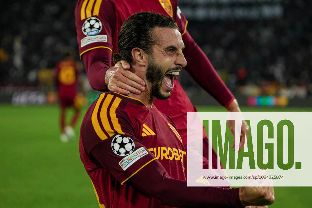 SOCCER - UEFA Champions League - AS Roma vs. Slovan Bratislava Photo by IPA ABACAPRESS.COM89962973 - Mario Hermoso of AS Roma during the AS Roma vs. Slovan Bratislava UEFA Champions League soccer match in Rome, Italy, on October 20, 2026 Rome Italy