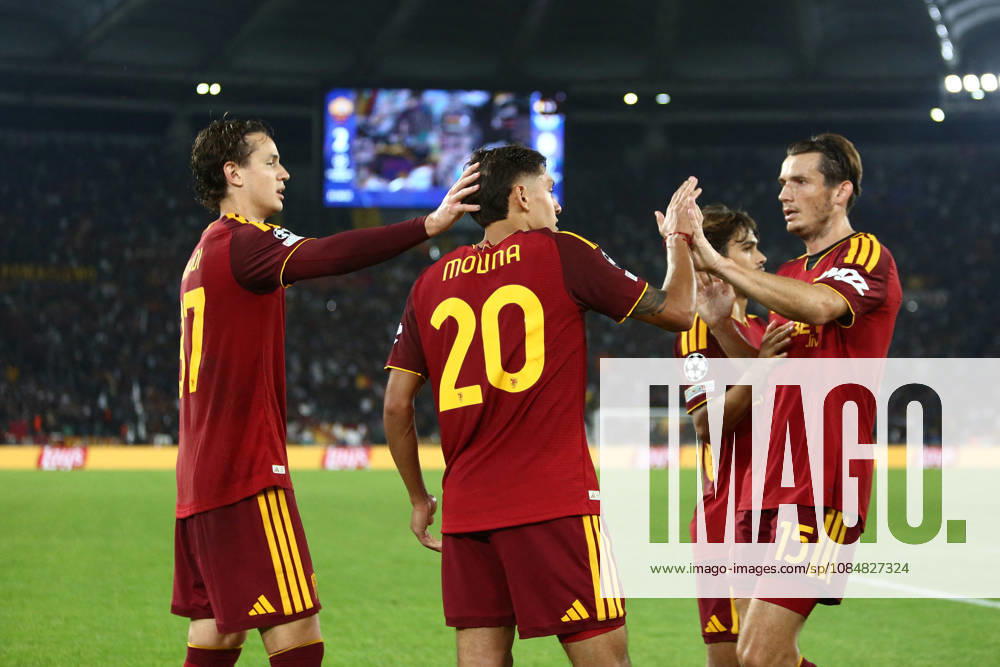 SOCCER - UEFA Champions League - AS Roma vs. Slovan Bratislava Photo by IPA ABACAPRESS.COM89963781 - Nahuel Molina of Associazione Sportiva Roma scores the goal to make it 2-0 during the 2026 2027 UEFA Champions League match between A.S. Roma and Slovan Bratislava at the Stadio Olimpico in Rome, Italy. Rome Italy