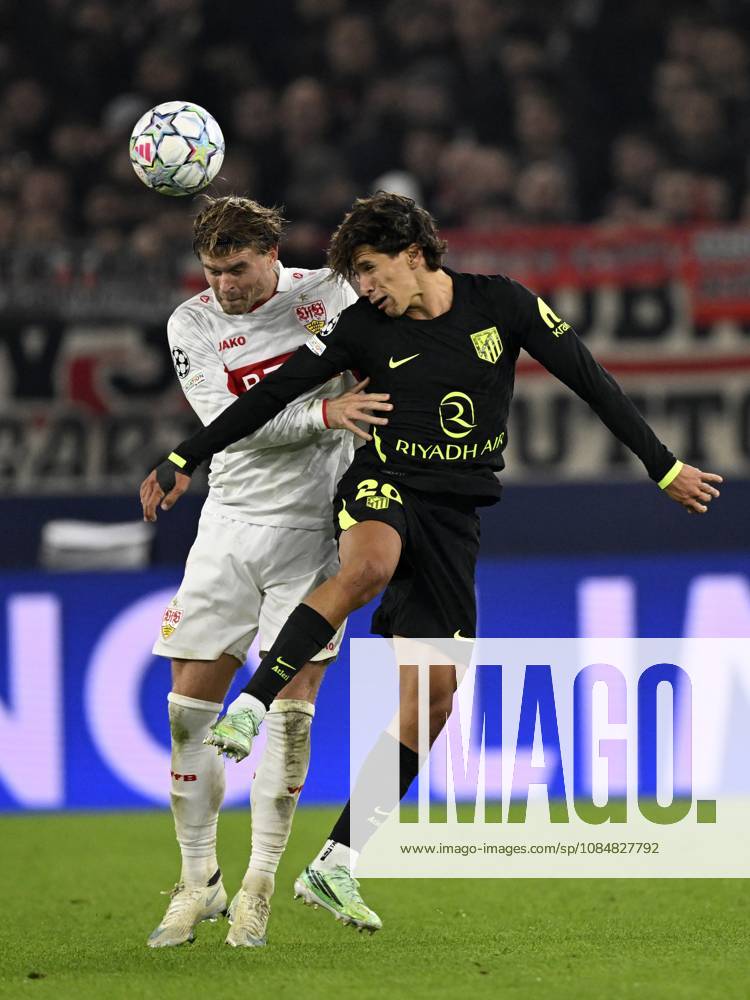 STUTTGART - (lr) Maximilian Mittelstadt of VFB Stuttgart, Giuliano Simeone of Atletico Madrid during the UEFA Champions League match between VFB Stuttgart and Atletico Madrid at Stadion MHP Arena on 20 October 2026 in Stuttgart, Germany. ANP UEFA Champions League 2026 27 ANPxSportx xGerritxvanxKeulenxIVx 573110723 originalFilename: 573110723