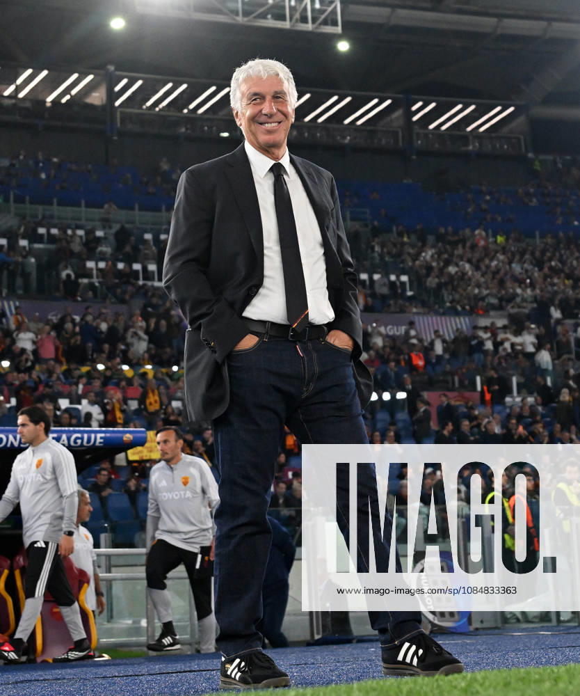 (261021) -- ROME, Oct. 21, 2026 -- Roma s head coach Giampiero Gasperini reacts before the UEFA Champions League football match between Roma and Slovan Bratislava in Rome, Italy, Oct. 20, 2026. (Photo by Xinhua) (SP)ITALY-ROME-FOOTBALL-UEFA CHAMPIONS LEAGUE-ROMA VS SLOVAN BRATISLAVA AlbertoxLingria