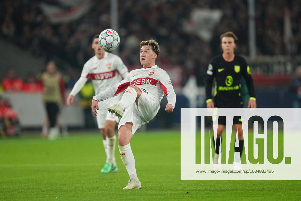 Angelo Stiller (VFB Stuttgart) during VfB Stuttgart and Atlético Madrid, League Phase UEFA Champions League, at MHPArena, Stuttgart, Germany on October 20, 2026. DeFodi Images. -