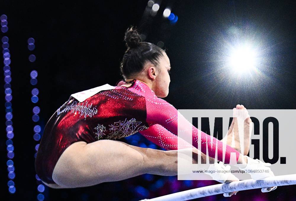 Netherlands Artistic Gymnastics World Championships 9270059 21.10.2026 Milana Kaiumova of Team World Gymnastics Neutral Athletes 2 competes on the uneven bars during the women s team final at the 2026 World Artistic Gymnastics Championships in Rotterdam, the Netherlands. Alexey Filippov Sputnik Rotterdam Netherlands