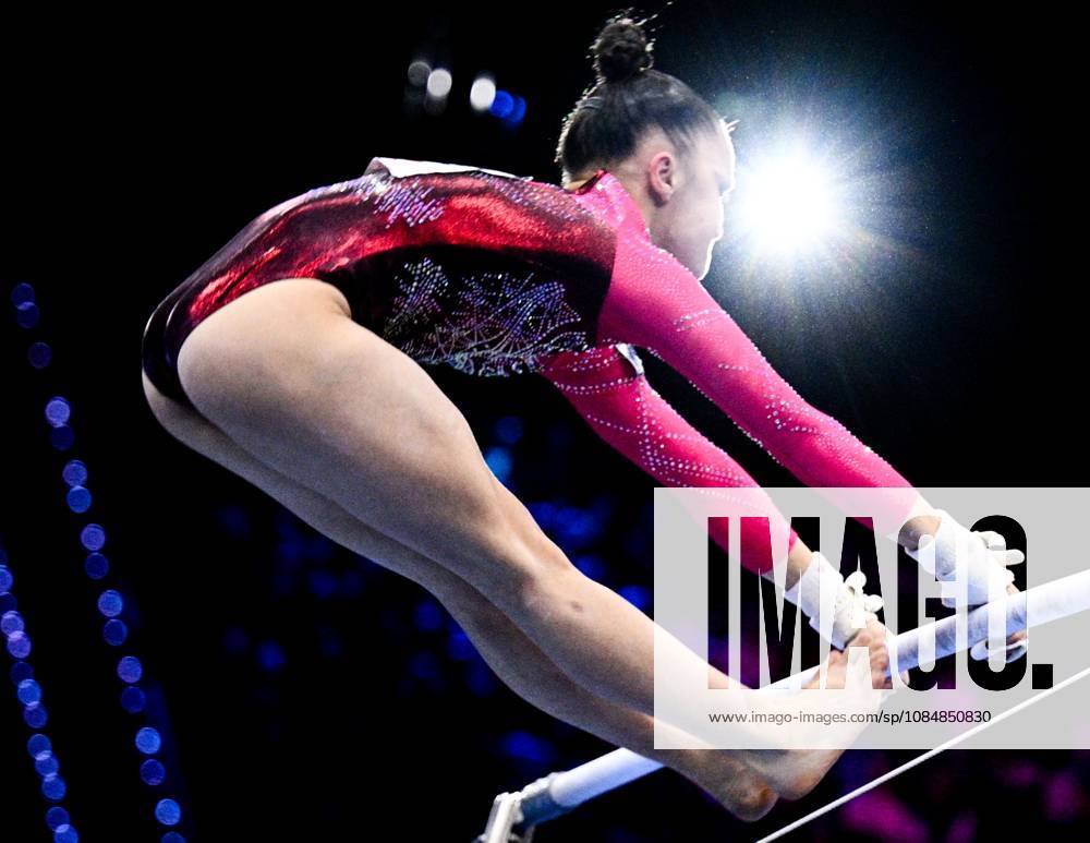 Netherlands Artistic Gymnastics World Championships 9270065 21.10.2026 Milana Kaiumova of Team World Gymnastics Neutral Athletes 2 competes on the uneven bars during the women s team final at the 2026 World Artistic Gymnastics Championships in Rotterdam, the Netherlands. Alexey Filippov Sputnik Rotterdam Netherlands