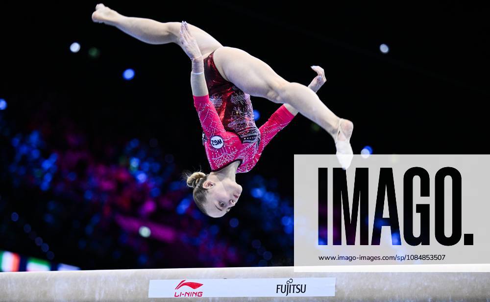 Netherlands Artistic Gymnastics World Championships 9270134 21.10.2026 Alena Glotova of Team World Gymnastics Neutral Athletes 2 competes on the balance beam during the women s team final at the 2026 World Artistic Gymnastics Championships in Rotterdam, the Netherlands. Alexey Filippov Sputnik Rotterdam Netherlands