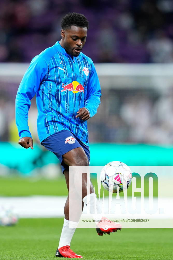Ridle Baku of RB Leipzig warms up during the UEFA Champions League 2026 27 League Phase MD3 match between Real Madrid CF and RB Leipzig at Bernabeu stadium on October 21, 2026, in Madrid, Spain. Real Madrid CF V RB Leipzig - UEFA Champions League 2026 27 League Phase MD3 - ZUMAa181 20261021_zaa_a181_034