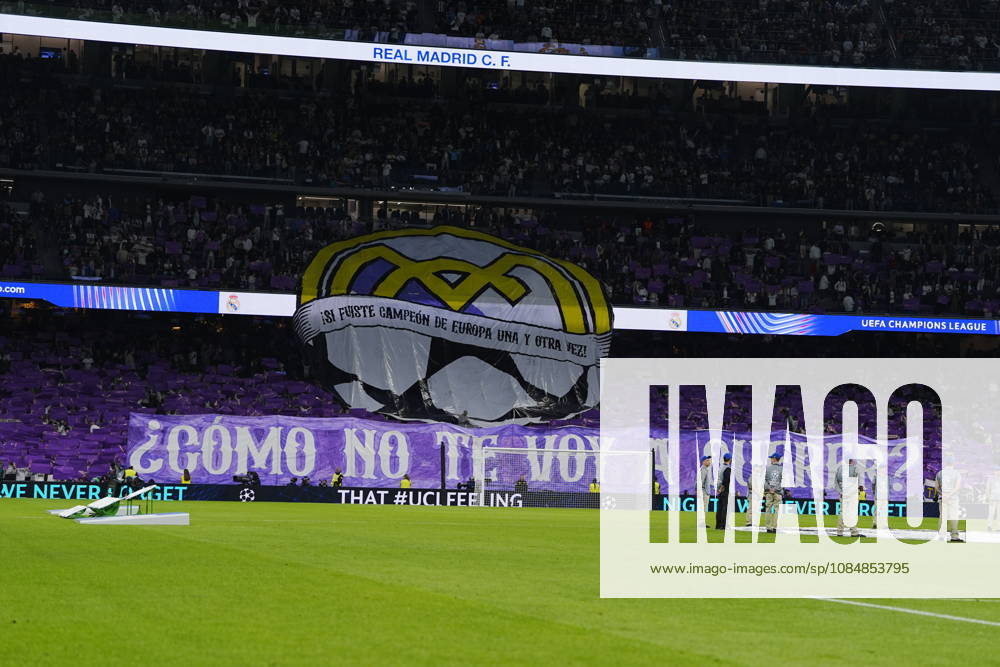 Real Madrid v RB Leipzig - UEFA Champions League 2026 27 League Phase MD3 MADRID, SPAIN - OCTOBER 21: Real Madrid fans make a choreography during the ceremony prior to the UEFA Champions League 2026 27 League Phase MD3 match between Real Madrid and RB Leipzig at Santiago Bernabeu Stadium on October 21, 2026 in Madrid, Spain. Madrid Santiago Bernabeu Spain