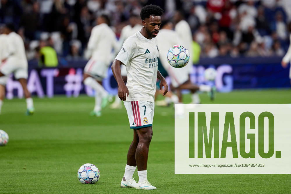 Vinicius Jr of Real Madrid CF during UEFA Champions League football match between Real Madrid CF and RB Leipzig at Santiago Bernabeu Stadium in Madrid, Spain, October 21, 2026 Soccer 2026: Real Madrid CF Vs RB Leizpig - ZUMAa206 20261021_zsp_a206_009