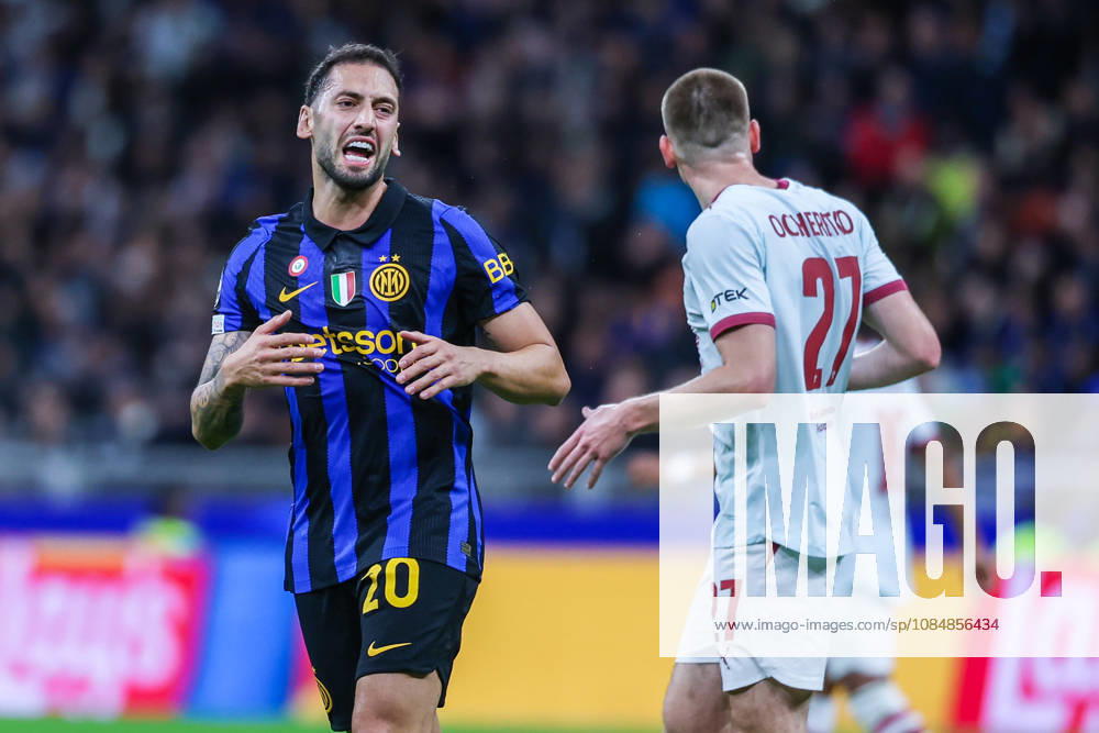 Hakan Calhanoglu of FC Internazionale reacts during UEFA Champions League 2026 27 League Phase - Matchday 3 football match between FC Internazionale and FC Shakhtar Donetsk. Italy