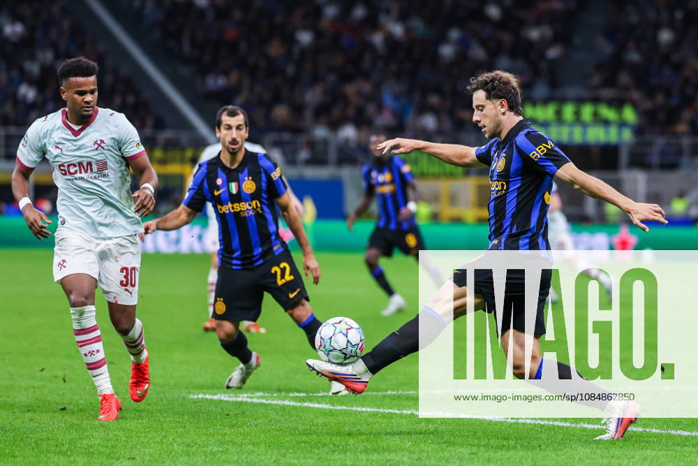 Carlos Augusto of FC Internazionale seen in action during UEFA Champions League 2026 27 League Phase - Matchday 3 football match between FC Internazionale and FC Shakhtar Donetsk. Italy